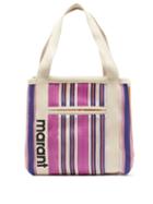 Matchesfashion.com Isabel Marant - Darwen Striped Canvas Tote Bag - Womens - Pink Multi