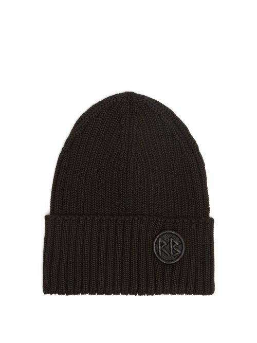 Matchesfashion.com Ruslan Baginskiy - Logo-embroidered Wool-blend Beanie Hat - Womens - Black