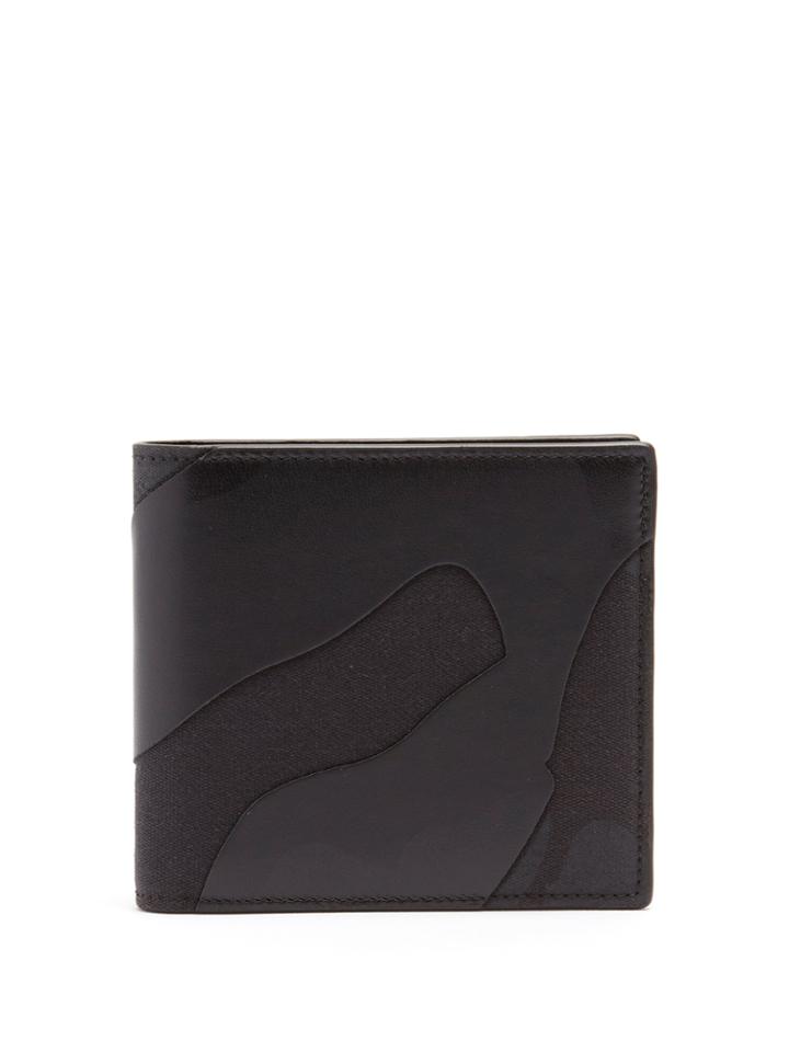 Valentino Camouflage Leather And Canvas Wallet