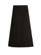 Matchesfashion.com Raey - Split Side Crepe A Line Midi Skirt - Womens - Black