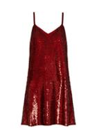 Matchesfashion.com Ashish - V Neck Sequin Embellished Mini Dress - Womens - Dark Red