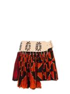 Matchesfashion.com Chopova Lowena - Recycled Tapestry Mini Skirt - Womens - Orange Multi