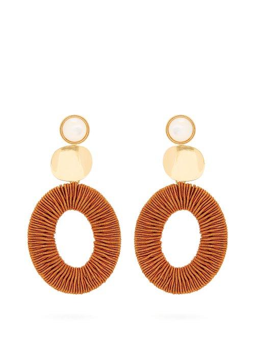 Matchesfashion.com Lizzie Fortunato - Harvest Moon Drop Earrings - Womens - Brown