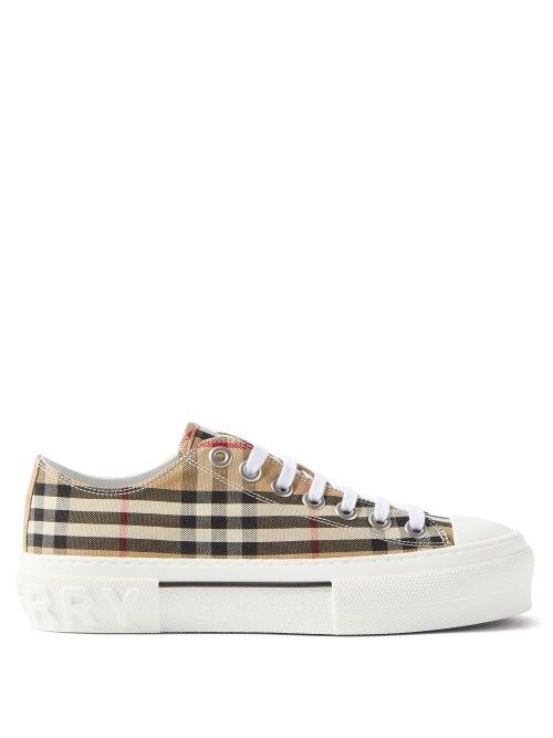 Burberry - Vintage Check Canvas Trainers - Womens - Multi
