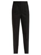 Dolce & Gabbana High-rise Pinstriped Wool-blend Trousers