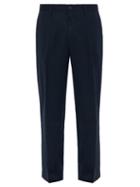 Matchesfashion.com Polo Ralph Lauren - Brushed Linen Blend Trousers - Mens - Navy