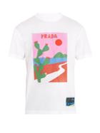 Prada Cactus-print Cotton T-shirt