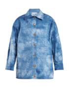 See By Chloé Tie-dye Point-collar Cotton-blend Jacket