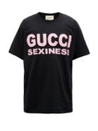 Matchesfashion.com Gucci - Logo-print Cotton-jersey T-shirt - Mens - Black