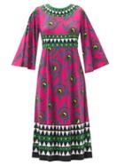 Matchesfashion.com La Doublej - Sorella Floral-print Crepe Midi Dress - Womens - Pink Multi