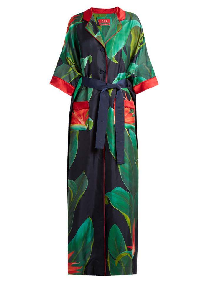 F.r.s - For Restless Sleepers Eurinome Tropical Floral-print Silk Shirtdress