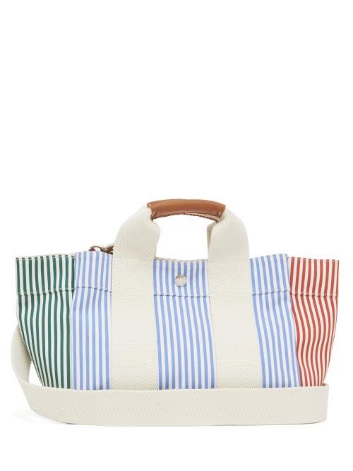 Matchesfashion.com Rue De Verneuil - Lady Parcours S3 Patchwork Striped Canvas Tote Bag - Womens - Blue Multi