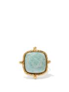 Matchesfashion.com Sylvia Toledano - Coussin Amazonite Ring - Womens - Blue Gold