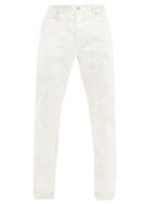Matchesfashion.com Maison Margiela - Marble-dyed Cotton Straight-leg Jeans - Mens - White
