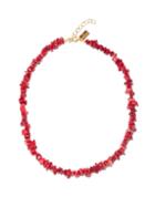Hermina Athens - Balos Coral & Gold-vermeil Necklace - Womens - Red