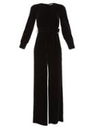 Matchesfashion.com Goat - King Flared-leg Velvet Jumpsuit - Womens - Black