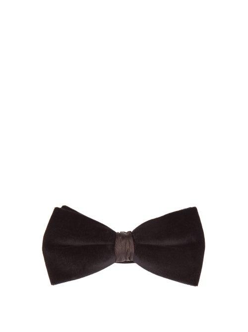 Matchesfashion.com Neil Barrett - New Berkley Silk-velvet Bow Tie - Mens - Black