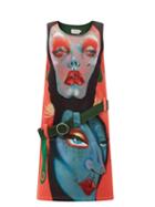 Matchesfashion.com Charles Jeffrey Loverboy - Face-print Neoprene Mini Dress - Womens - Multi