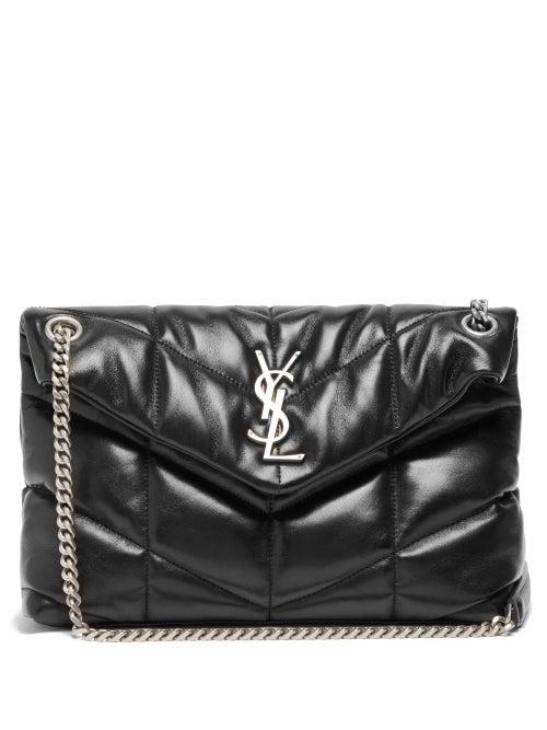 Matchesfashion.com Saint Laurent - Loulou Puffer Small Leather Shoulder Bag - Womens - Black