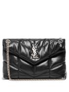Matchesfashion.com Saint Laurent - Loulou Puffer Small Leather Shoulder Bag - Womens - Black