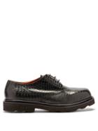 Matchesfashion.com Marni - Crocodile-effect Patent-leather Derby Shoes - Mens - Black
