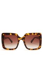 Matchesfashion.com Stella Mccartney - Falabella Square Frame Sunglasses - Womens - Tortoiseshell