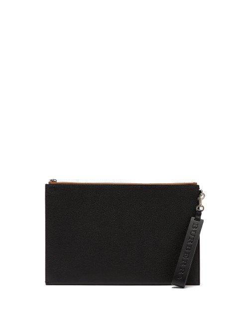 Matchesfashion.com Burberry - Edin Zipped Leather Cardholder - Mens - Black