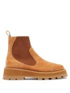 Jimmy Choo - Clayton Crystal-embellished Suede Chelsea Boots - Womens - Tan