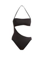 Matchesfashion.com Solid & Striped - The Cece Cut Out Bandeau Swimsuit - Womens - Black
