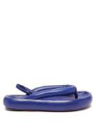 Isabel Marant - Orene Padded Leather Flatform Sandals - Womens - Blue