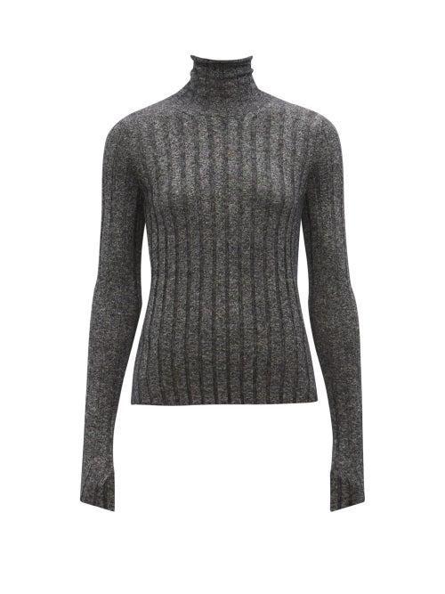 Petar Petrov - Elio Silk And Cashmere-blend Roll-neck Sweater - Womens - Grey