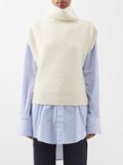 Sa Su Phi - Roll-neck Ribbed-cashmere Sleeveless Sweater - Womens - Cream