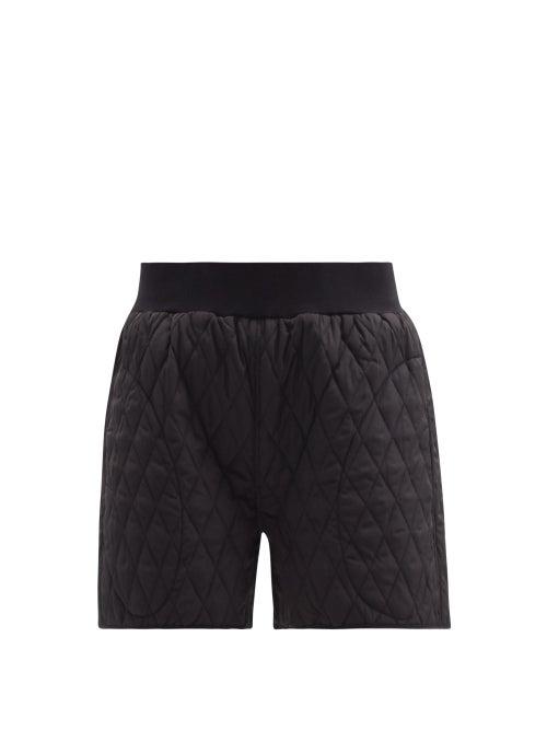 Matchesfashion.com Norma Kamali - Diamond-quilted Shell Shorts - Womens - Black