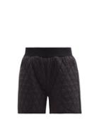 Matchesfashion.com Norma Kamali - Diamond-quilted Shell Shorts - Womens - Black