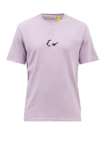 7 Moncler Fragment Hiroshi Fujiwara - Logo-print Cotton-jersey T-shirt - Mens - Purple