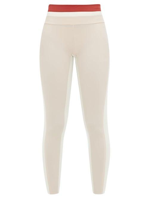 Matchesfashion.com Vaara - Flo Striped Performance Leggings - Womens - Cream Multi