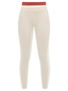 Matchesfashion.com Vaara - Flo Striped Performance Leggings - Womens - Cream Multi