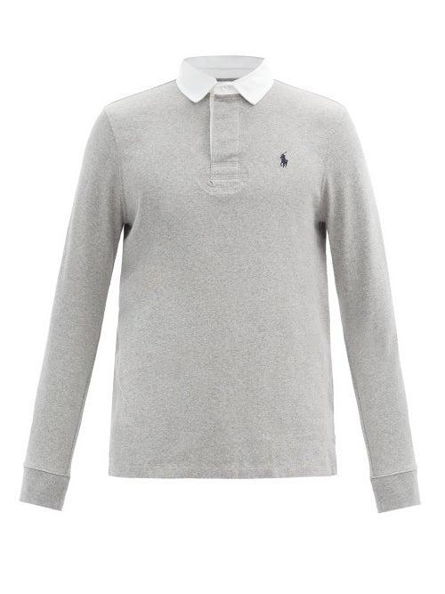 Matchesfashion.com Polo Ralph Lauren - Logo-embroidered Jersey Polo Shirt - Mens - Grey
