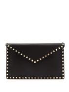 Matchesfashion.com Valentino - Rockstud Leather Envelope Clutch - Womens - Black