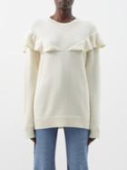 Chlo - Flounced Recycled-cashmere Sweater - Womens - Cream