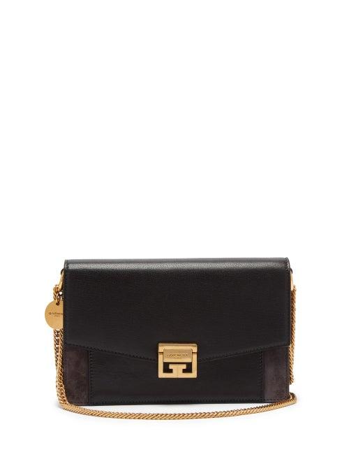 Matchesfashion.com Givenchy - Mini Gv3 Leather And Suede Cross-body Bag - Womens - Black Grey