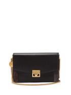 Matchesfashion.com Givenchy - Mini Gv3 Leather And Suede Cross-body Bag - Womens - Black Grey