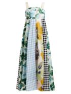 Matchesfashion.com Lee Mathews - Bridget Printed Cotton Blend Apron Dress - Womens - Multi