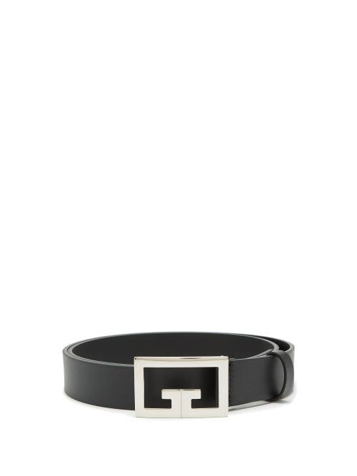 Matchesfashion.com Givenchy - Logo-buckle Leather Belt - Mens - Black