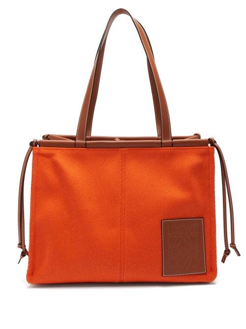 Matchesfashion.com Loewe - Cushion Small Canvas Tote Bag - Womens - Orange Multi