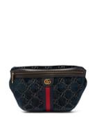 Matchesfashion.com Gucci - Gg Velvet Belt Bag - Mens - Blue Multi