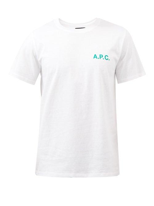 A.p.c. - Mike Logo-print Cotton-jersey T-shirt - Mens - White