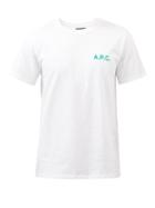 A.p.c. - Mike Logo-print Cotton-jersey T-shirt - Mens - White