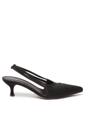 Ladies Shoes Neous - Petra Point-toe Jersey Slingback Pumps - Womens - Black