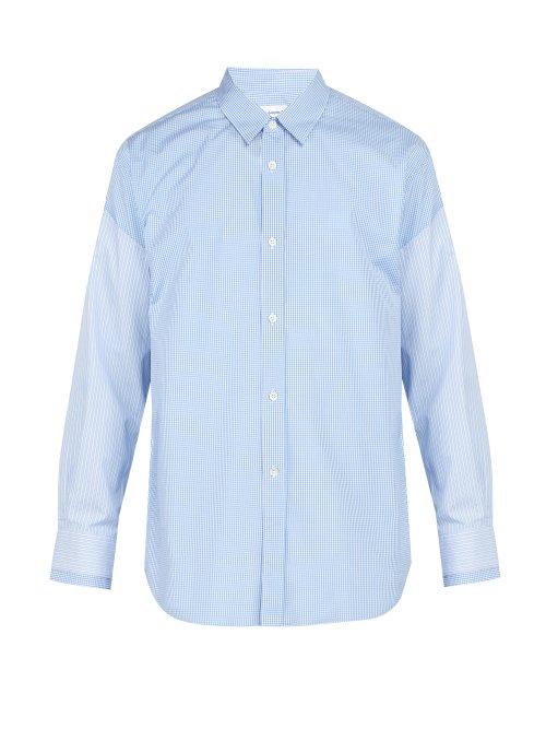 Matchesfashion.com Comme Des Garons Shirt - Checked Cotton Poplin Shirt - Mens - Blue Multi